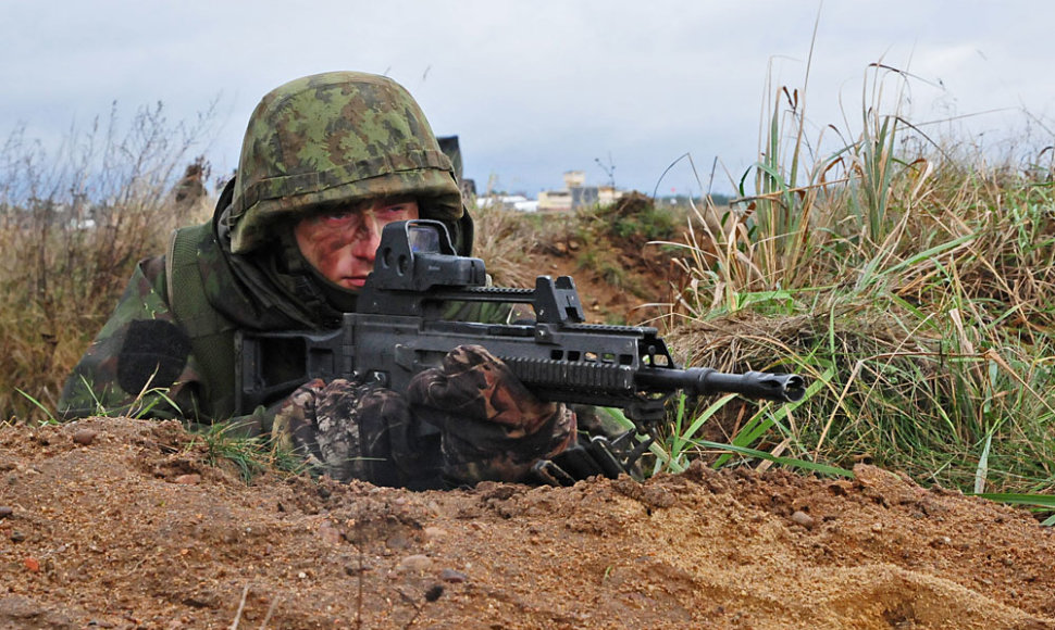 Lietuvos kariai pozicijose
