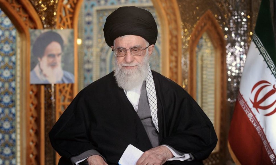  Irano aukščiausiasis lyderis ajatola Ali Khamenei.