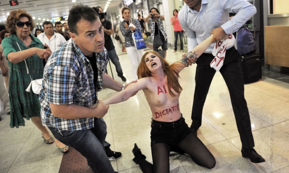 „Femen“ aktyvistė, sulaikyta Stambule praėjusių metų liepą.