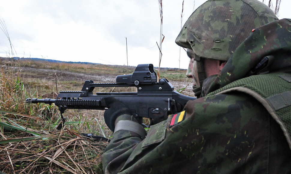 Lietuvos kariai pozicijose