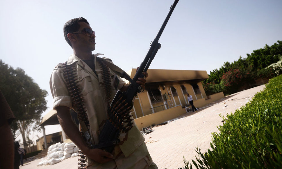 Sunaikintas JAV konsulatas Bengazyje