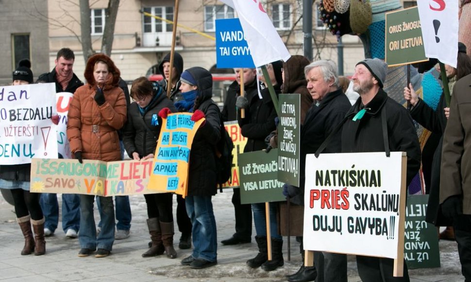 Protestas prieš skalūninių dujų paiešką Lietuvoje