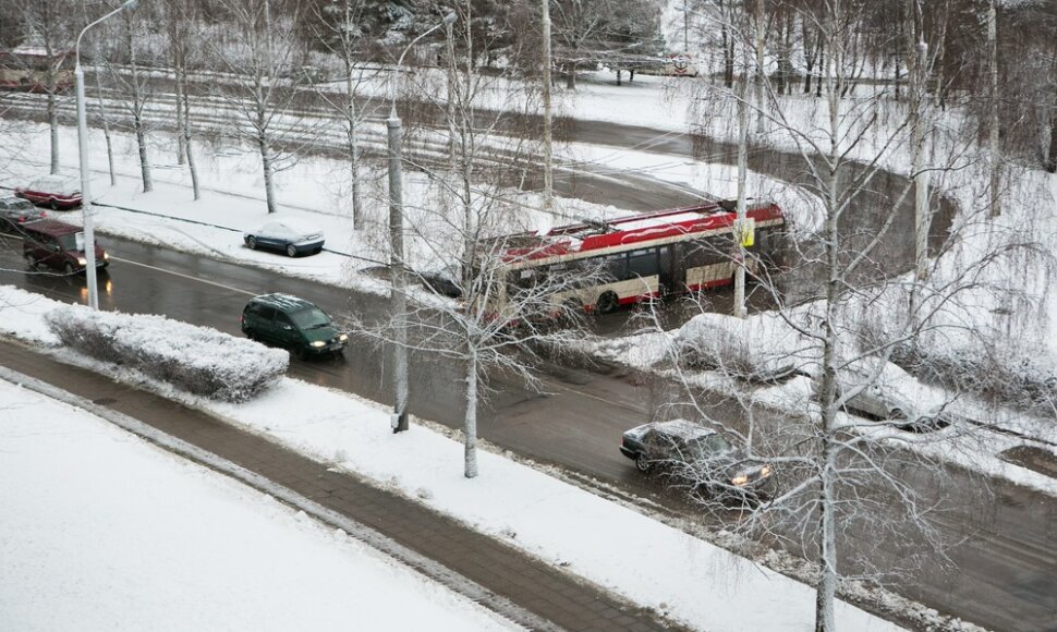 Sniegas užpylė Vilnių