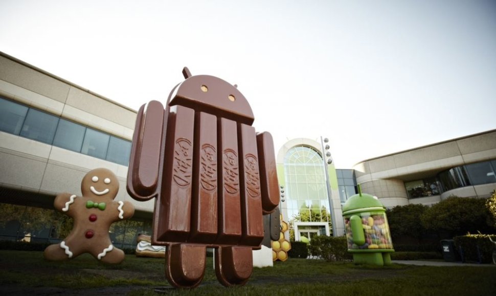 „Android 4.4“ operacinės sistemos versija vadinsis „KitKat“