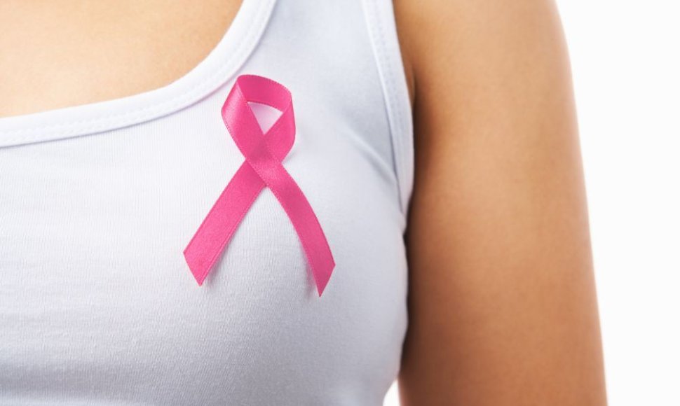 Rožinis kaspinas - kovos su krūties vėžiu simbolis.