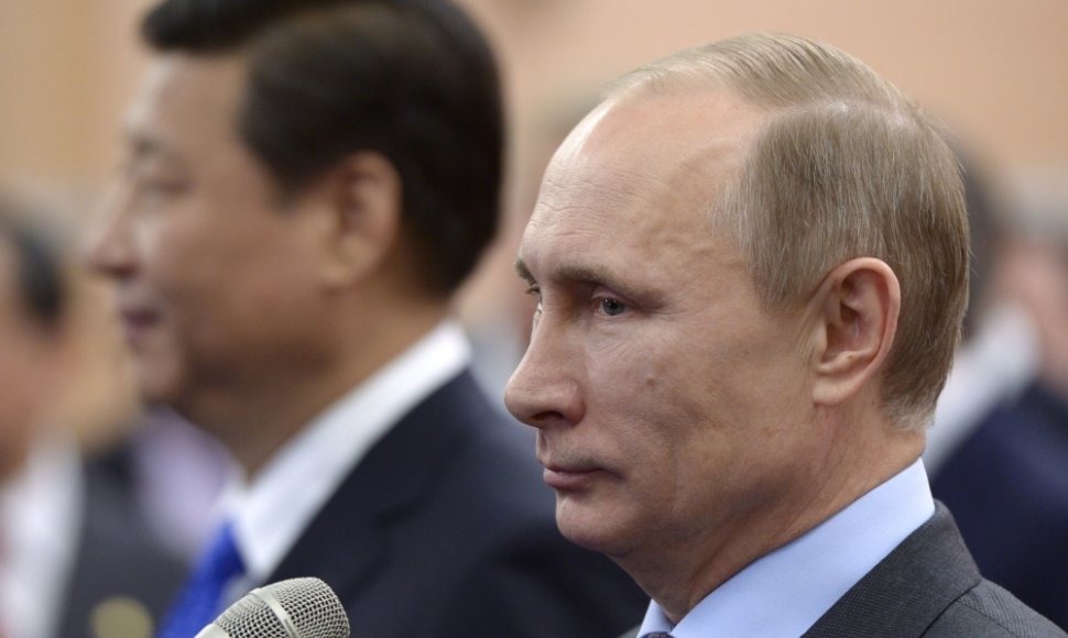 Rusijos prezidentas Vladimiras Putinas ir Kinijos prezidentas Xi Jinpingas