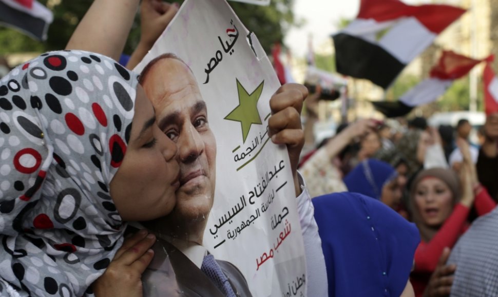 Pergalė Egipto prezidento rinkimuose prognozuojama generolui Abdel Fattahui al Sisi