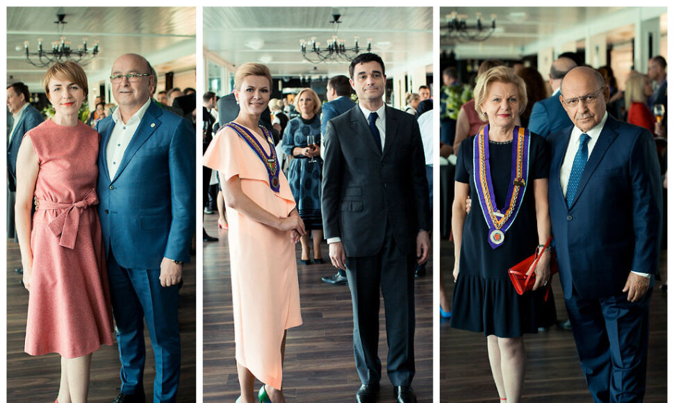 Visvaldas Matijošaitis ir Loreta Stonkienė, Rasa Šnaiderienė ir Prancūzijos ambasadorius Lietuvoje Philippe Jeantaud, Julius ir Nadežda Novickai