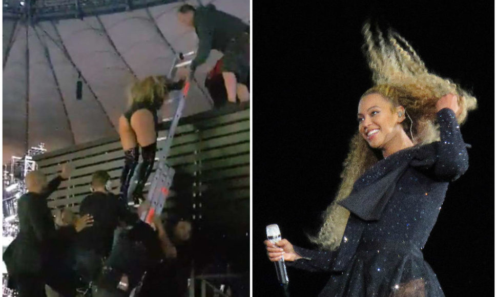 Per koncertą Varšuvoje Beyonce įstrigo ant sugedusios scenos