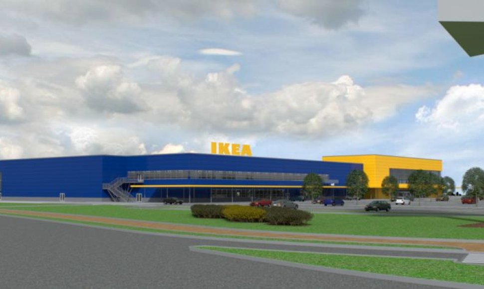 "Ikea" parduotuvės Rygoje vizualizacija