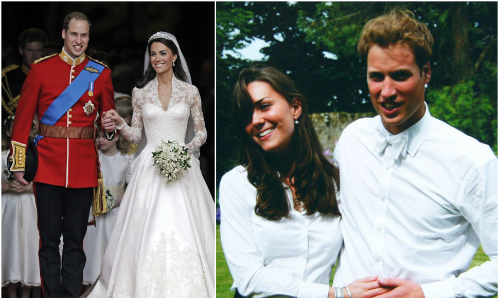 Princas Williamas Kate Middleton per savo vestuves ir 2005 metais
