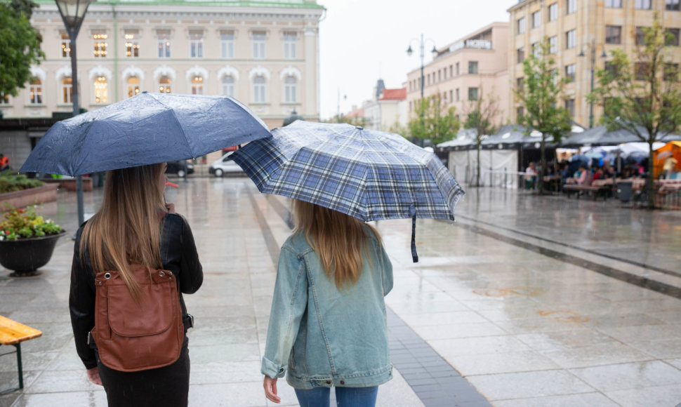 Lietingas oras Vilniuje