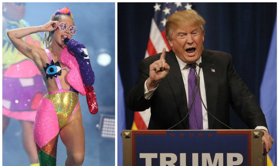 Miley Cyrus ir Donaldas Trumpas