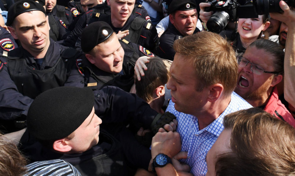 Per protestą sulaikytas A.Navalnas