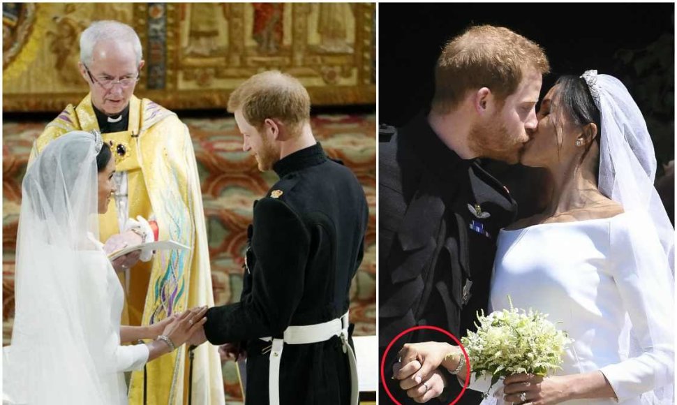 Su Meghan Markle susituokęs princas Harry pasirinko nešioti vestuvinį žiedą