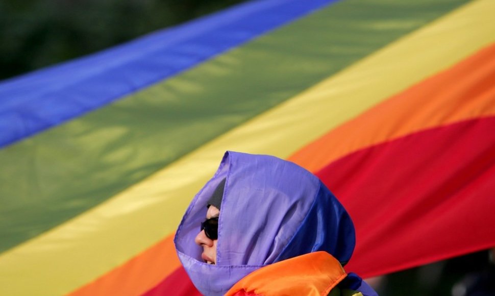 Международный символ сексуальных меньшинств - флаг раскрашенный в цвета радуги