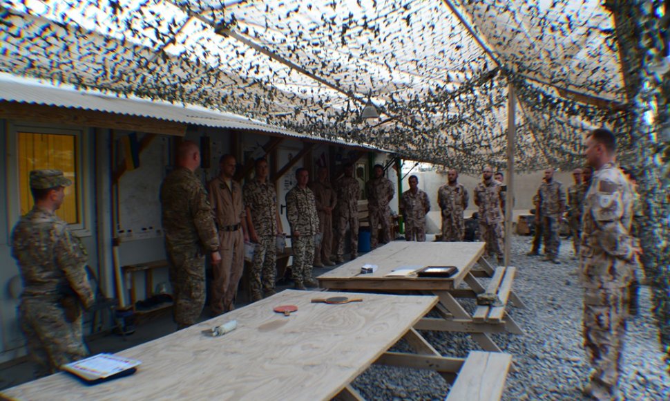 Oro pajėgų mokymo grupė Kandahare atsisveikino su kartu tarnavusiais Ukrainos kariais