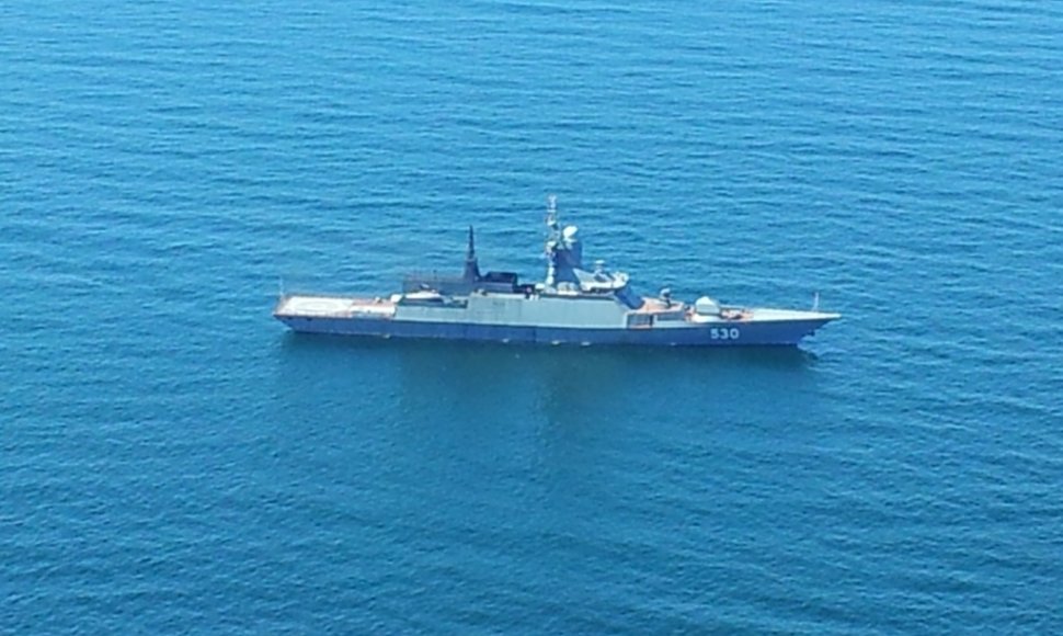 Rusijos karo laivas Baltijos jūroje