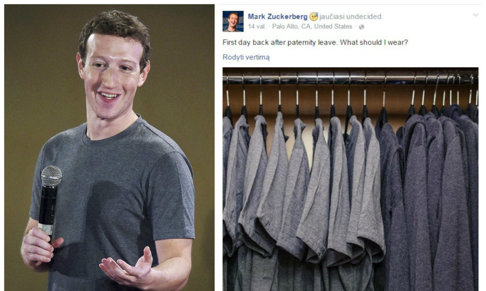 Markas Zuckerbergas pasišaipė iš savo spintos turinio