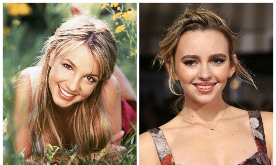 Britney Spears ir ją biografiniame filme vaidinsianti Natasha Bassett