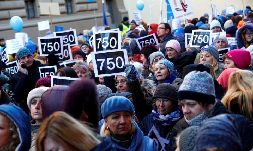 Latvijos mokytojų protestas