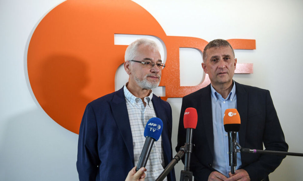 &bdquo;Tagesspiegel&ldquo; žurnalistas Thomas Seibertas (kairėje) ir Televizijos ZDF Stambulo biuro vadovas Jorgas Brase