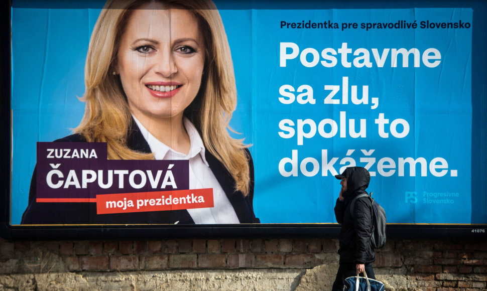Zuzanos Čaputovos rinkiminis plakatas