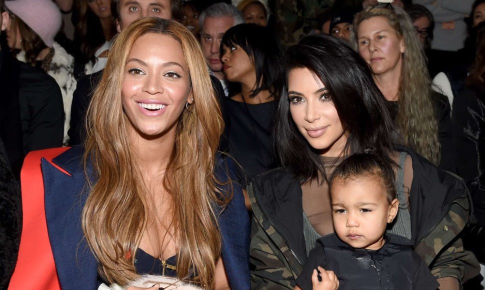 Beyonce ir Kim Kardashian su dukra North