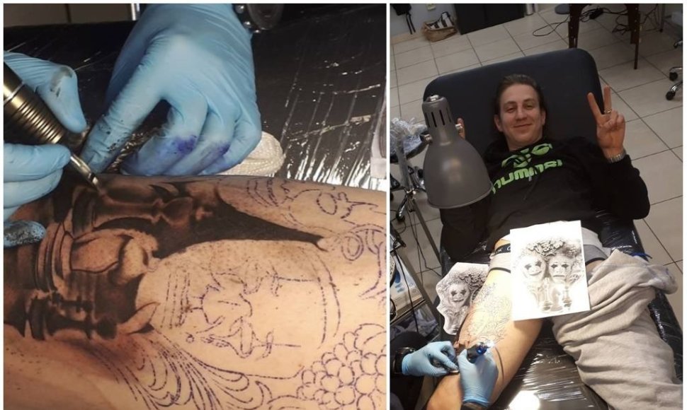 Mariaus Repšio tatuiruotė