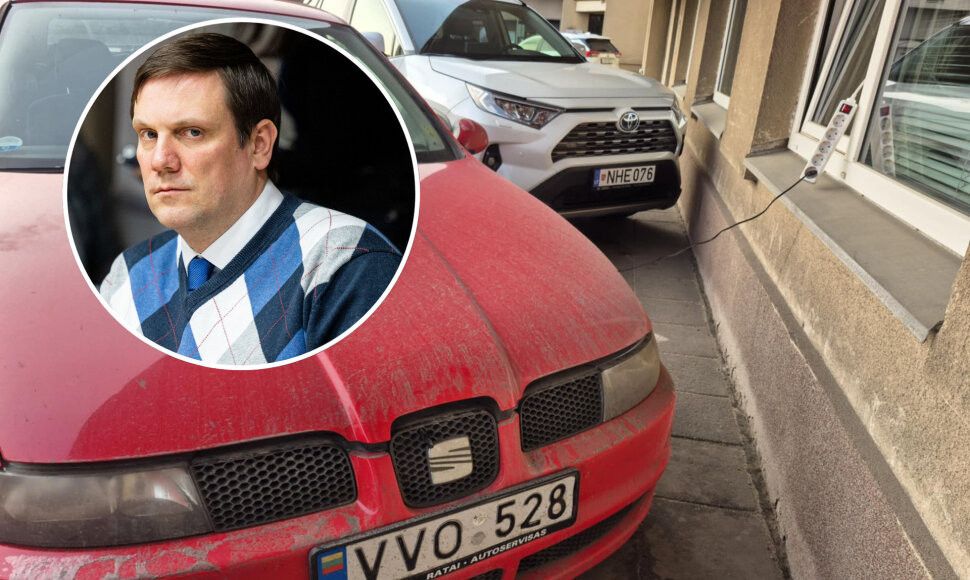 Tomas Tomilinas ir jo automobilis „Seat Leon“