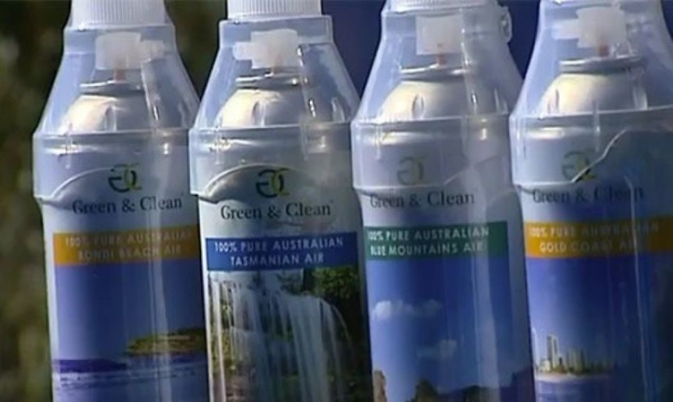 „Green and Clean Air“ ir skardinėse pardavinėja švarų Australijos orą užterštų miestų Azijoje gyventojams