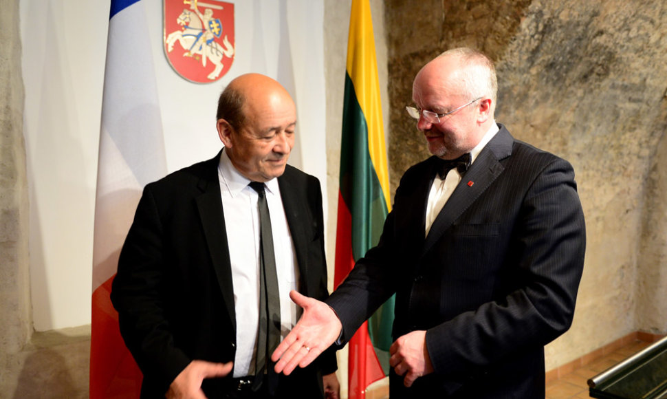 Prancūzijos gynybos ministro  Jeano Yves'o Le Driano susitikimas su Juozu Oleku