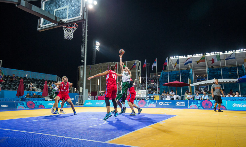 Europos žaidynės. Krepšinis 3x3. Lietuva – Serbija