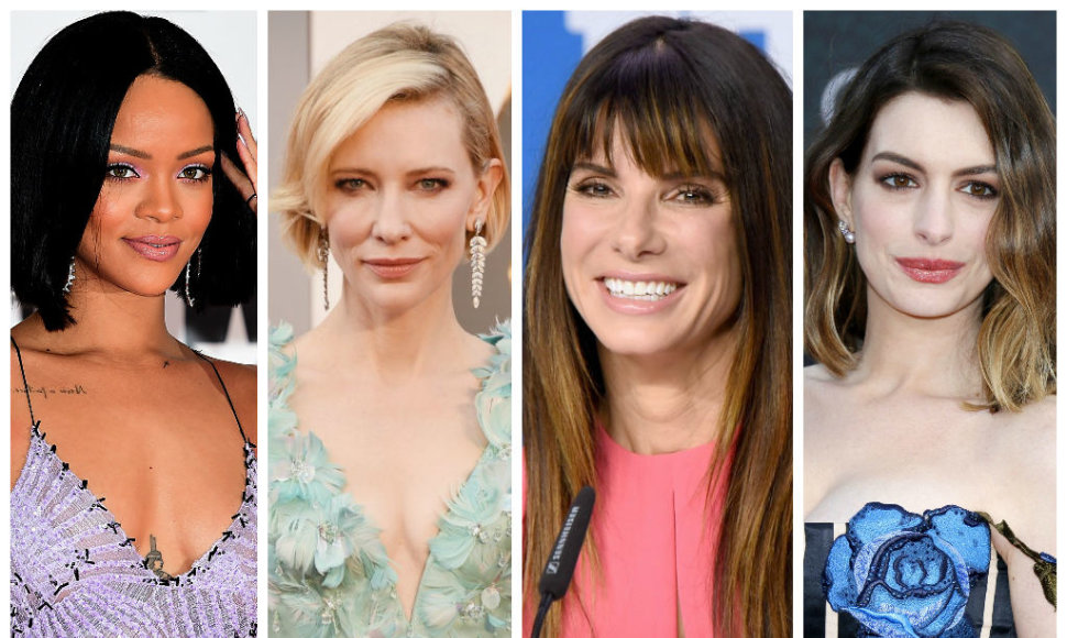 Rihanna, Cate Blanchett, Sandra Bullock ir Anne Hathaway