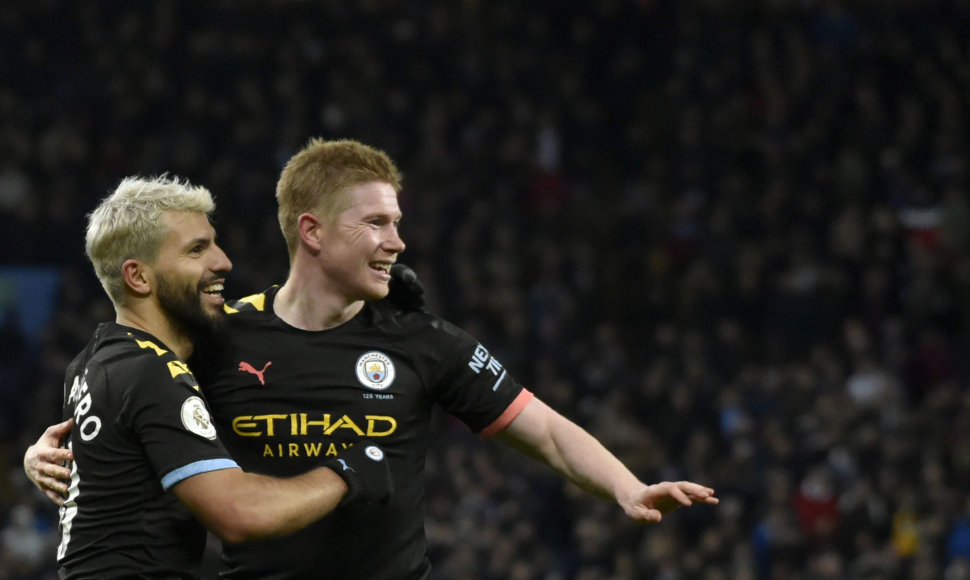 Sergio Aguero ir Kevinas De Bruyne