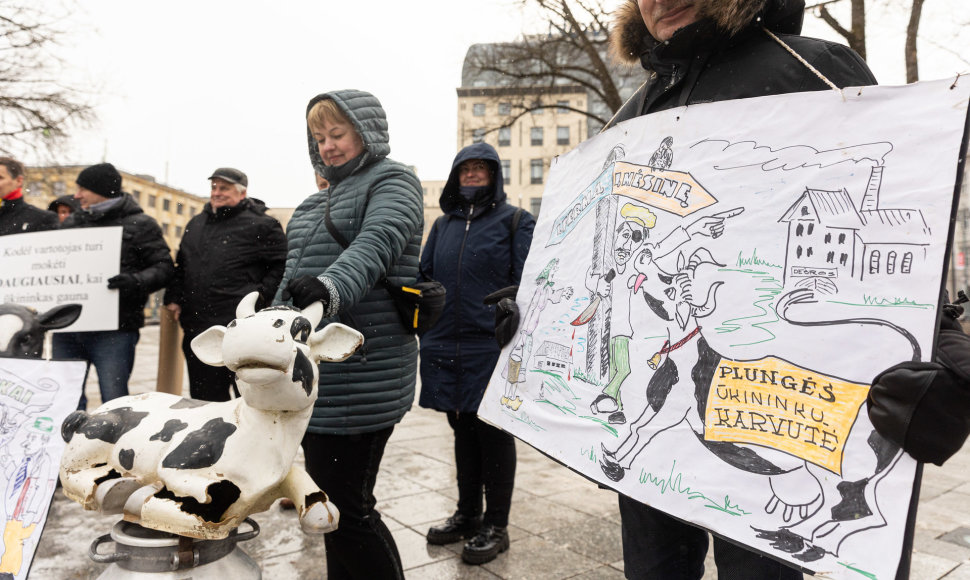 Pienininkų protestas prie Vyriausybės