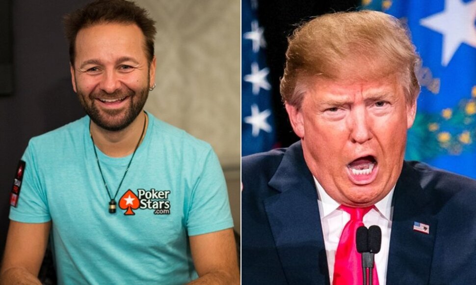 Danielis Negreanu ir Donaldas Trumpas / bluffeurope.com nuotr.