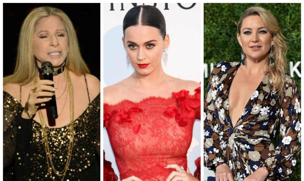 Barbra Streisand, Katy Perry ir Kate Hudson