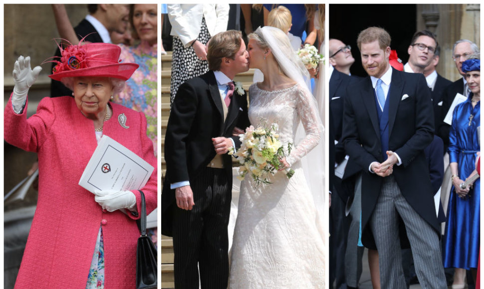 Karalienė Elizabeth II Thomasas Kingstonas, ledi Gabriella Windsor ir princas Harry.