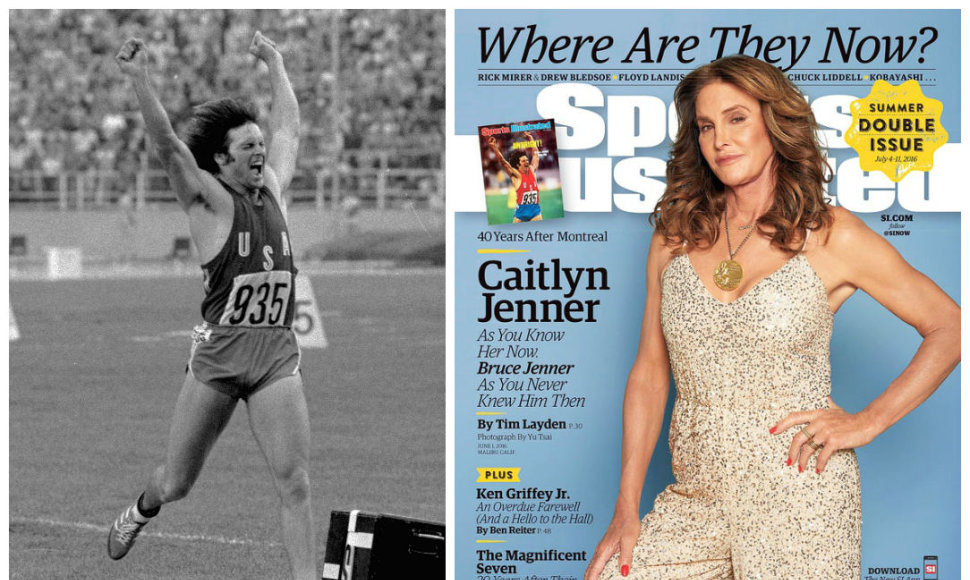 Caitlyn Jenner pelnė aukso medalį 1976-ųjų olimpiadoje Monrealyje dar būdama vyru, Bruce'u Jenneriu