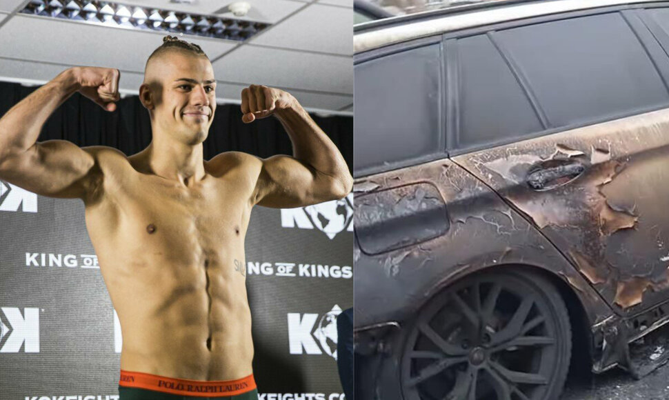I&scaron;puolis prie&scaron; Naglio Kani&scaron;ausko automobobilį