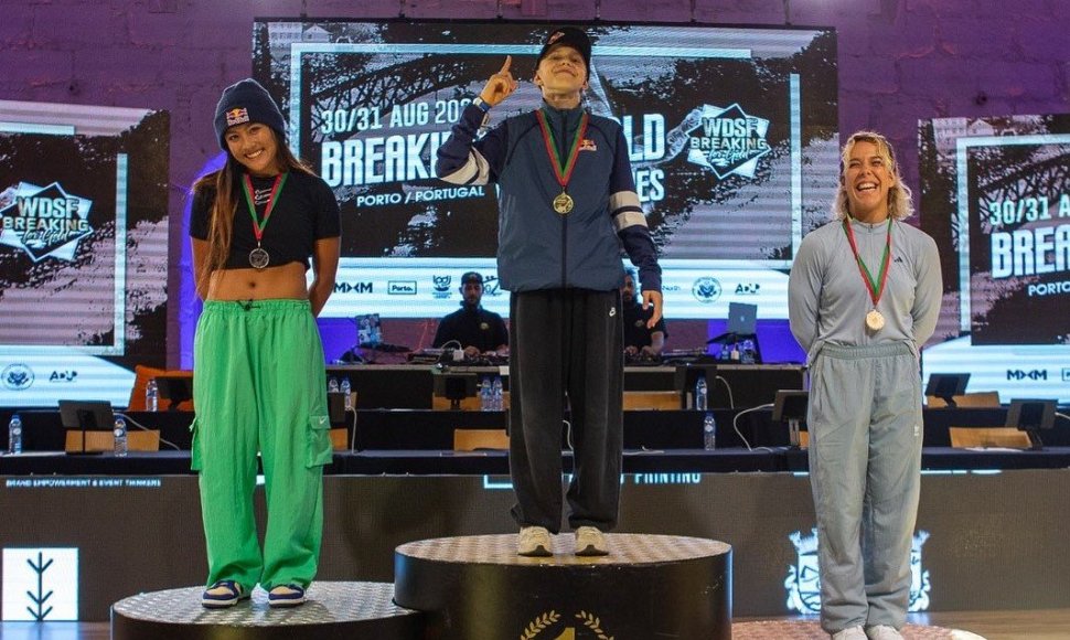 Dominika Banevič, dar vadinama Bgirl Nicka, laimėjo varžybas Portugalijoje.