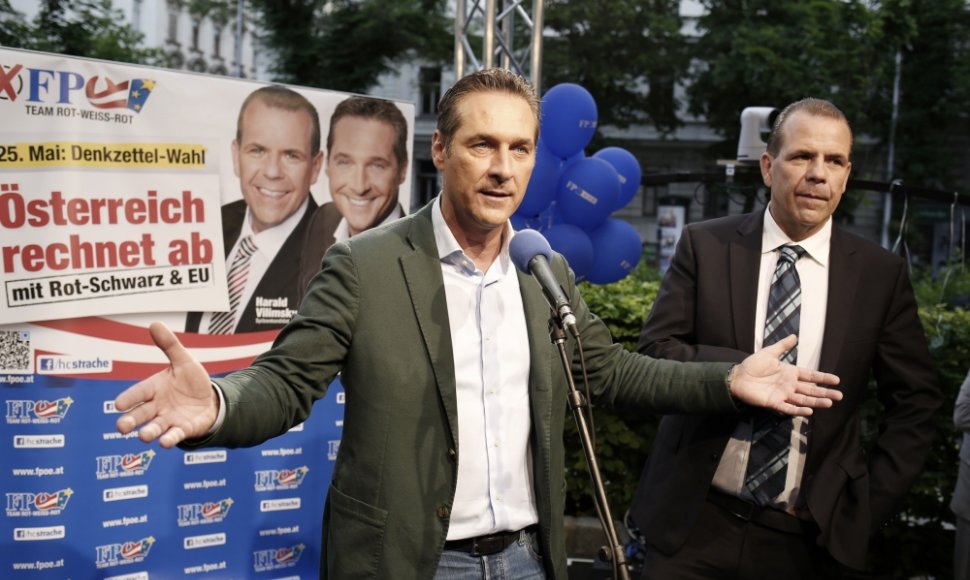 Austrijos laisvės partijos lyderis Heinzas-Christianas Strache