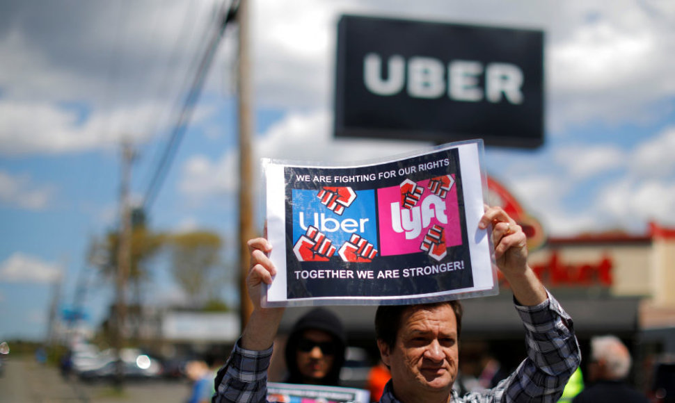 „Uber“ ir „Lyft“ vairuotojų streikas
