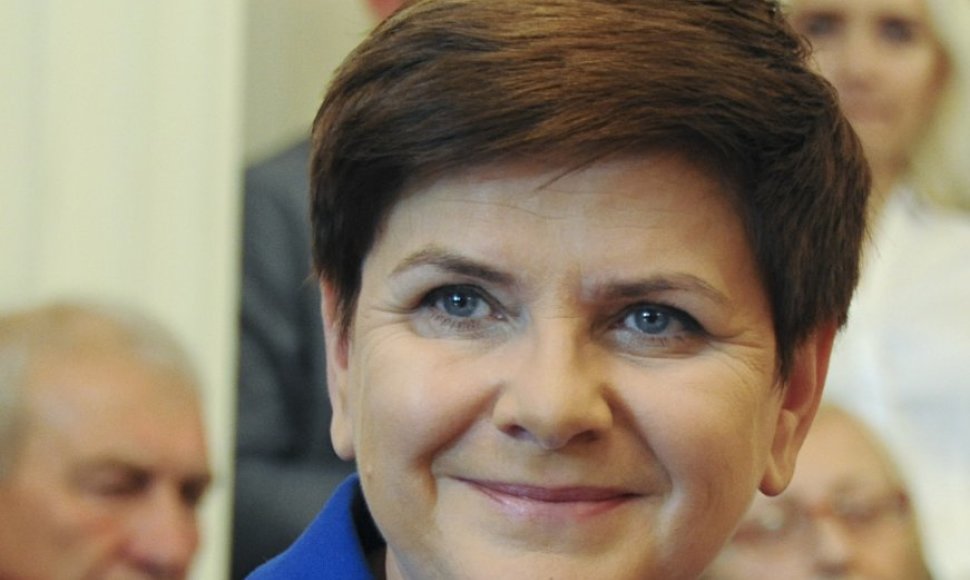 Kandidatė į Lenkijos premjeres – PiS atstovė Beata Szydlo