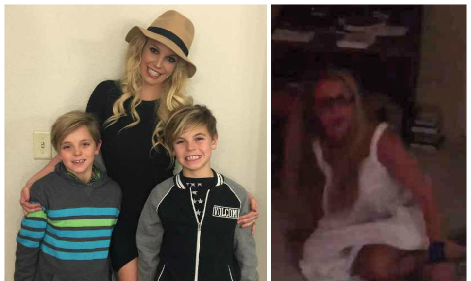 Britney Spears su sūnumis Seanu Prestonu ir Jaydenu Jamesu