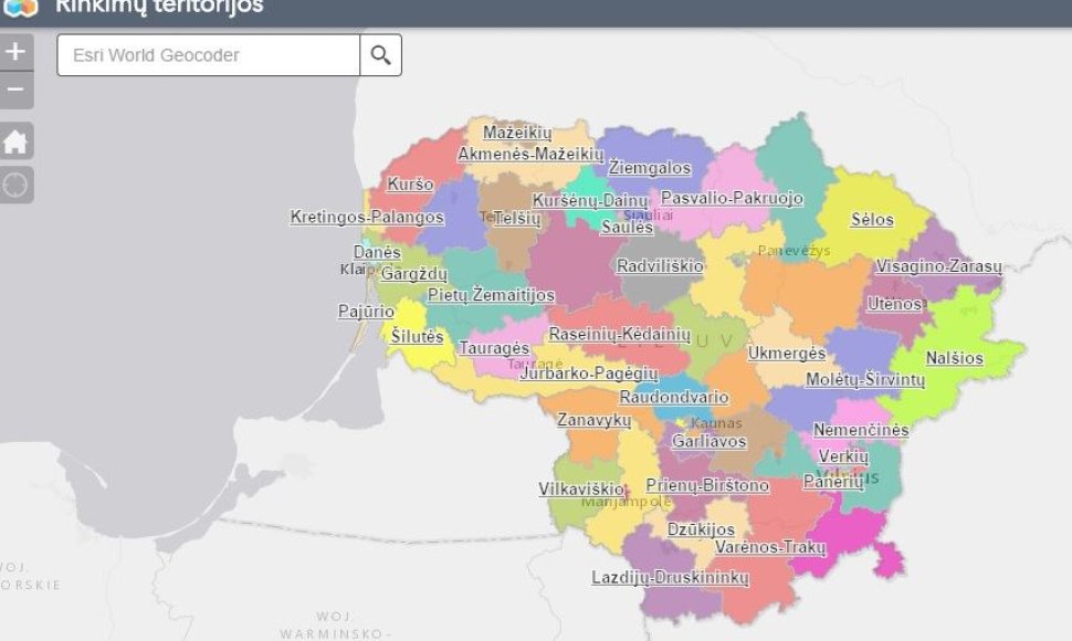 Seimo rinkimų teritorijos