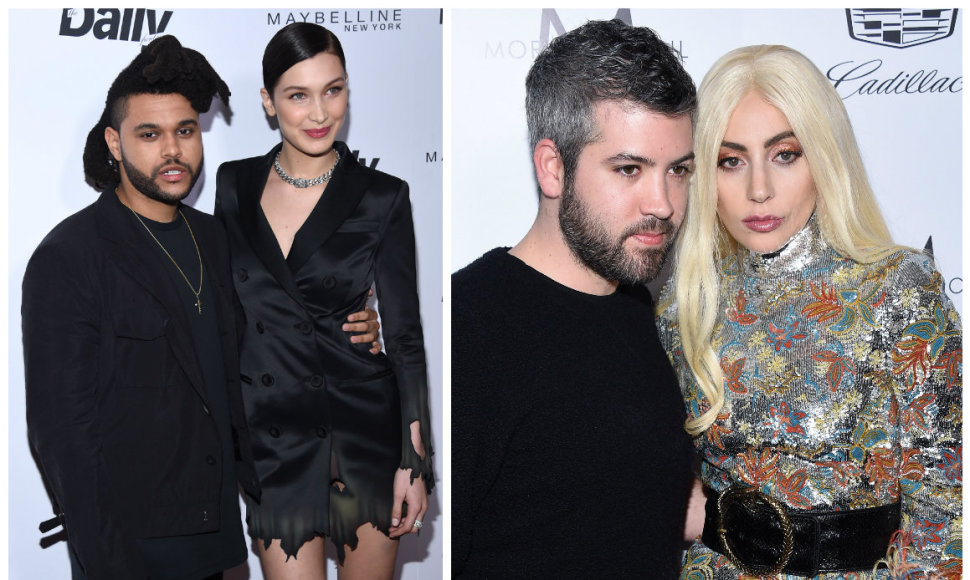 Brandonas Maxwellas ir Lady Gaga bei The Weeknd ir Bella Hadid