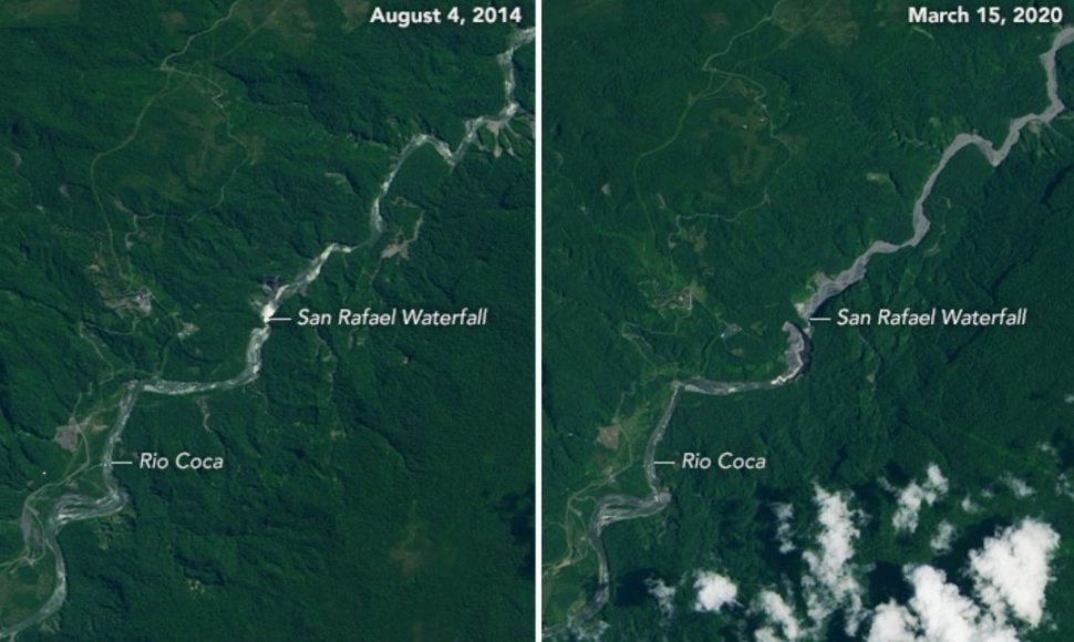 Išnyko didžiausias Ekvadoro krioklys