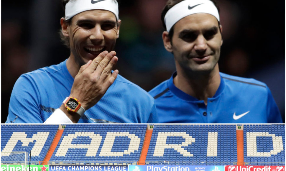 Rafaelis Nadalis ir Rogeris Federeris / „Santiago Bernabeu“ stadionas